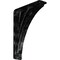 Ekena Millwork Nevio Wrought Iron Bracket, (Triple center brace), Antiqued Silver 2"W x 7 1/2"D x 10"H BKTM02X07X10TNEASV - alternate 1